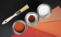 various shades of orange pigments and colorants