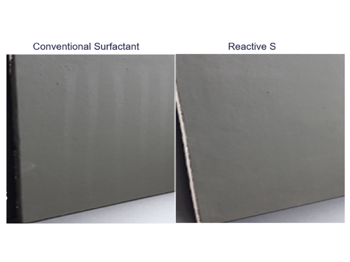 Watermark resistance and surfactant leaching tests.