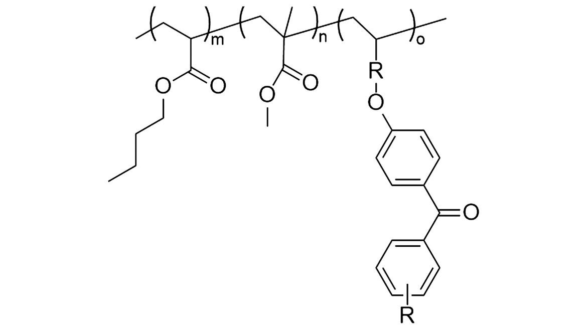 Example of acrylic copolymer with pendant chromophore